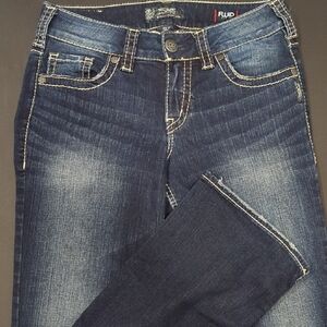 Fluide Blue Skinny Jeans with Vintage Wash